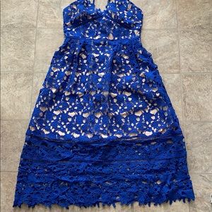 Royal blue lace dress